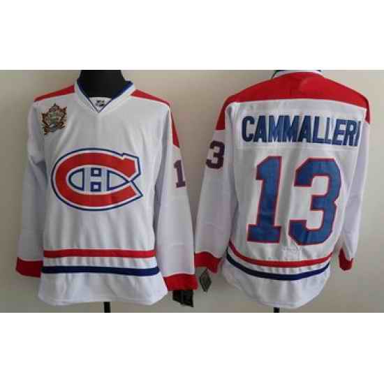 Montreal Canadiens 13 Cammalleri White Jerseys Classic